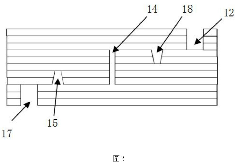 5G信號穩(wěn)定傳輸?shù)娜嵝跃€路板剖面圖